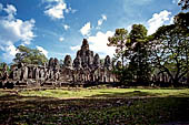 Angkor Thom - Bayon temple, general view from West 